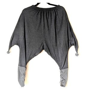 Gray and Strips Harem Pants